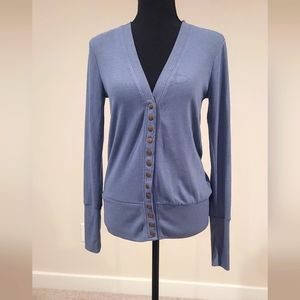 Blue Gray Snap Cardigan